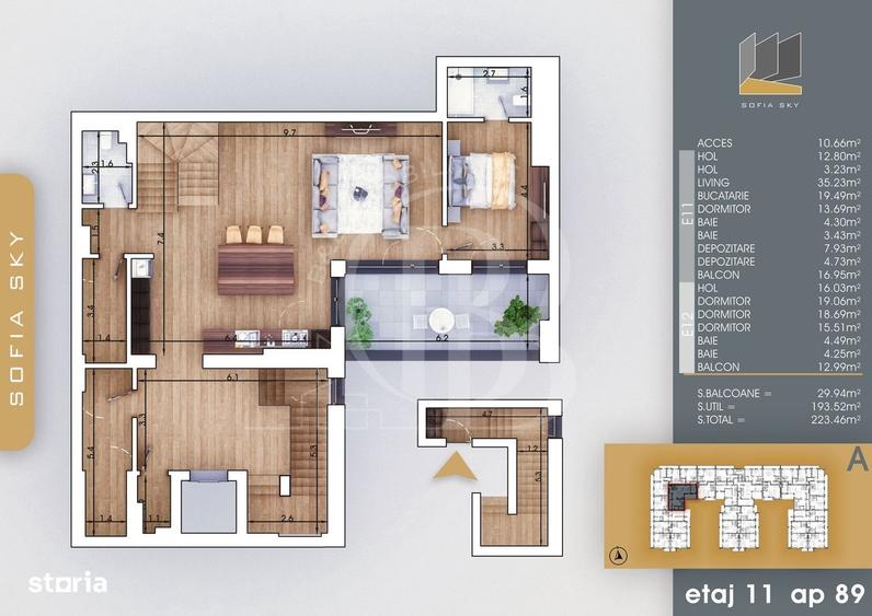 Apartament cu 4 camere în Titan