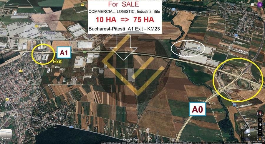 Teren Construcții intravilan de 100000 mp, în Bolintin-Deal
