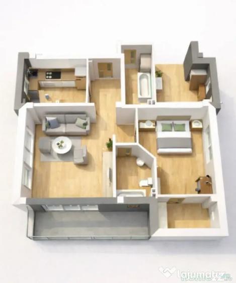 Apartament cu 3 camere decomandat în Vest