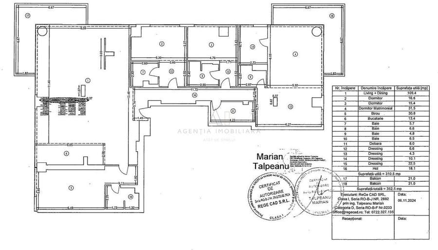 Apartament cu 5 camere semidecomandat în Aviației