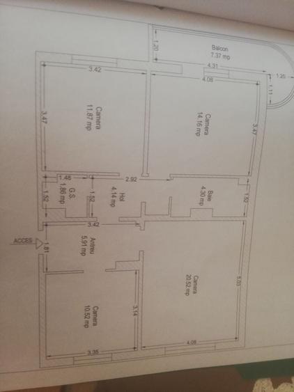 Apartament cu 3 camere în Steaua