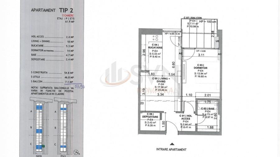 Apartament cu 2 camere decomandat în Dobroești