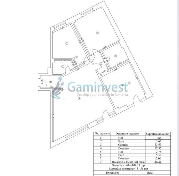 Apartament cu 4 camere în Cantemir