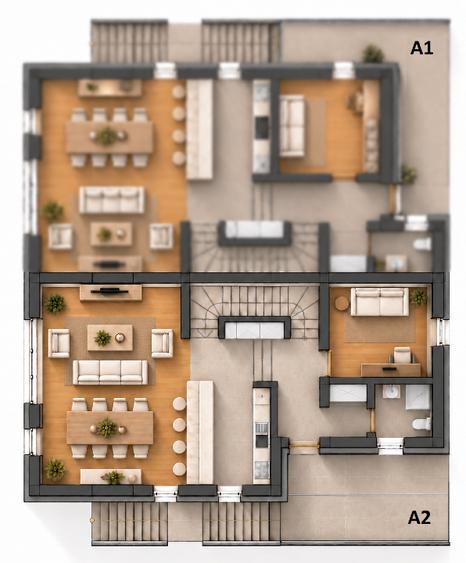 Duplex cu 5 camere cu Canalizare în Borhanci