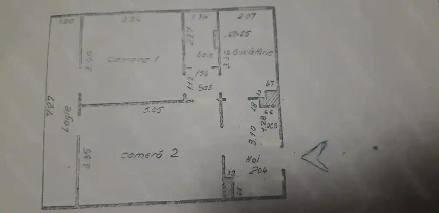 Apartament cu 2 camere decomandat în Nicolina