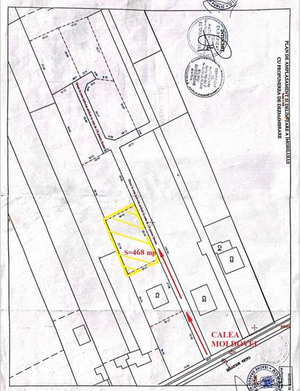 Teren Construcții intravilan de 468 mp, în Calea Moldovei