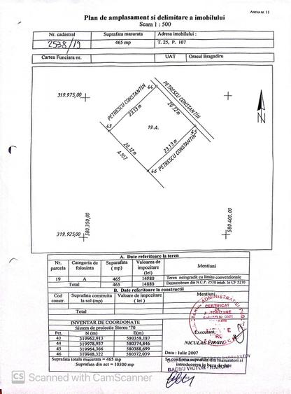 Teren de 480 mp, în Exterior Vest