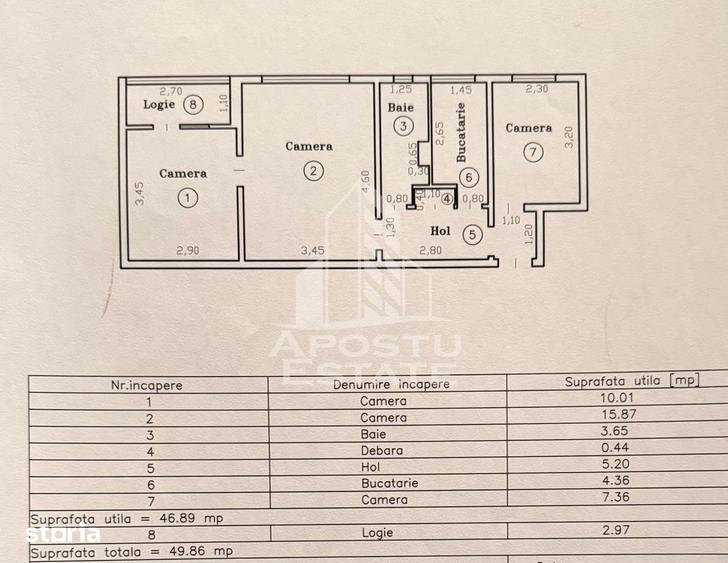 Apartament de vanzare 3 camere in zona Sagului, Timisoara - 9