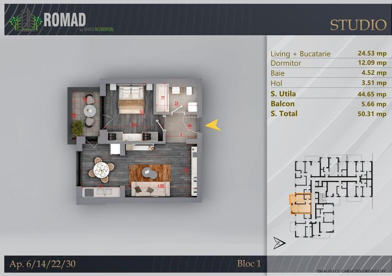 Apartament cu 2 camere decomandat în Theodor Pallady