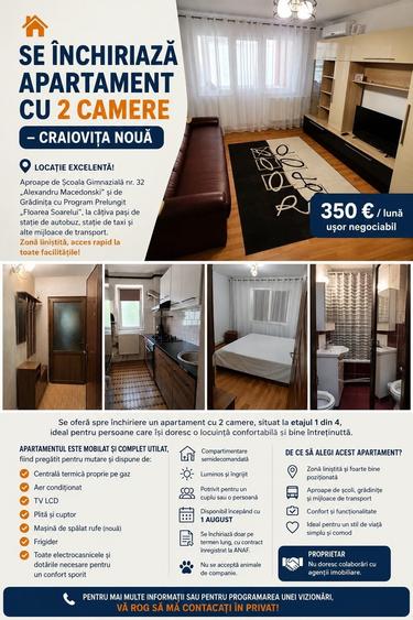 Se inchiriaza apartament cu 2 camere Craiovita Noua - 6