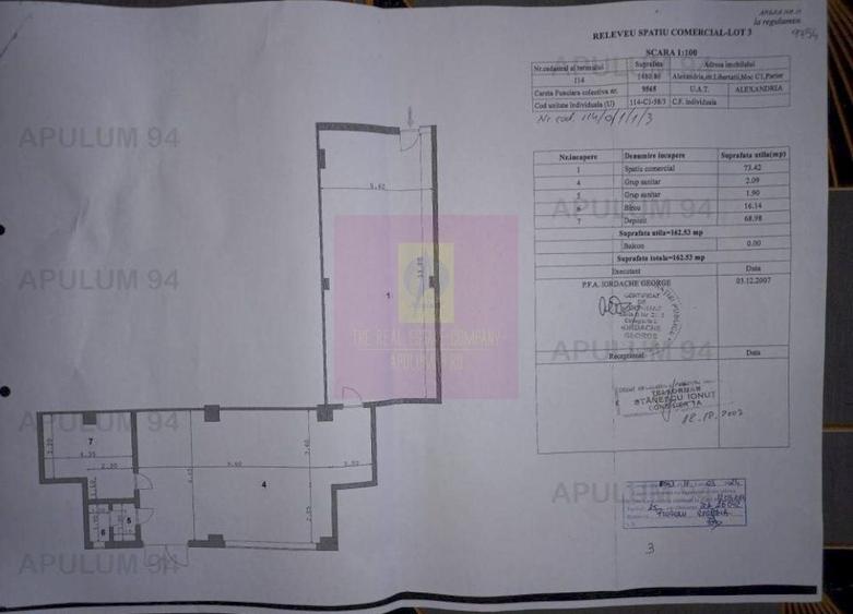 Spațiu comercial, de 163 mp, în Libertății