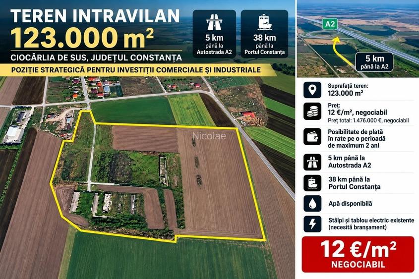 TEREN INTRAVILAN 123.000 m2 Constanta