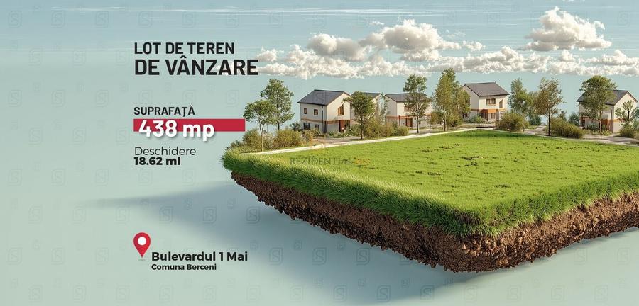 Teren Construcții intravilan de 438 mp, în Berceni
