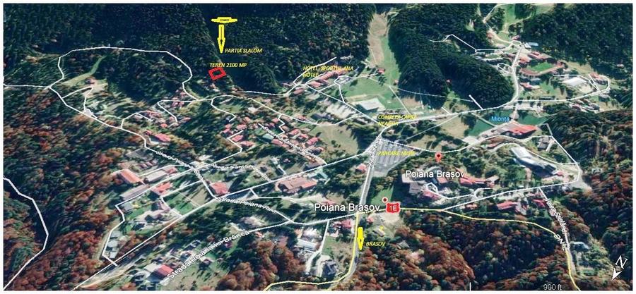 Teren Construcții intravilan de 2100 mp, în Poiana Brașov