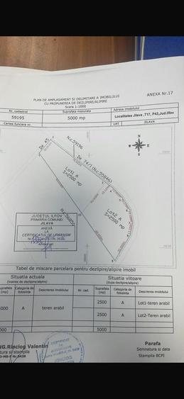 Teren Construcții intravilan de 2500 mp, în Jilava