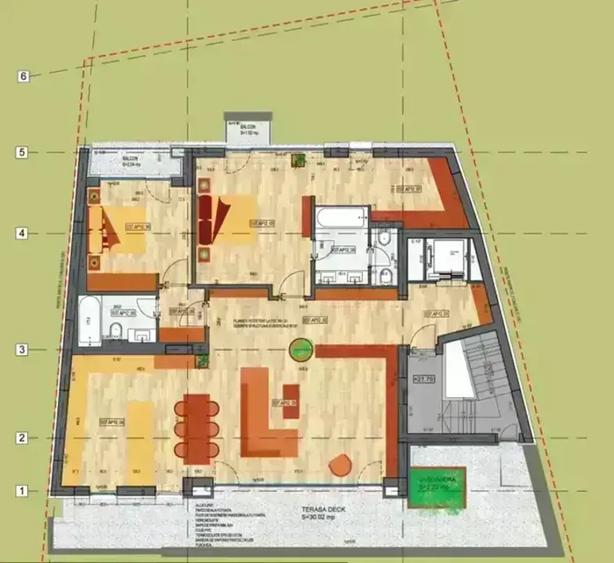 Penthouse cu 3 camere decomandat în Dacia