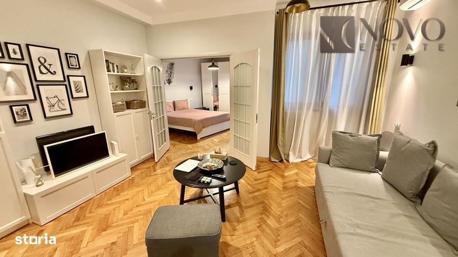 Apartament cu 2 camere semidecomandat, mobilat în Calea Victoriei