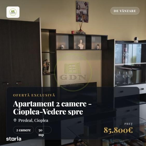 Apartament cu 2 camere decomandat, mobilat în Central
