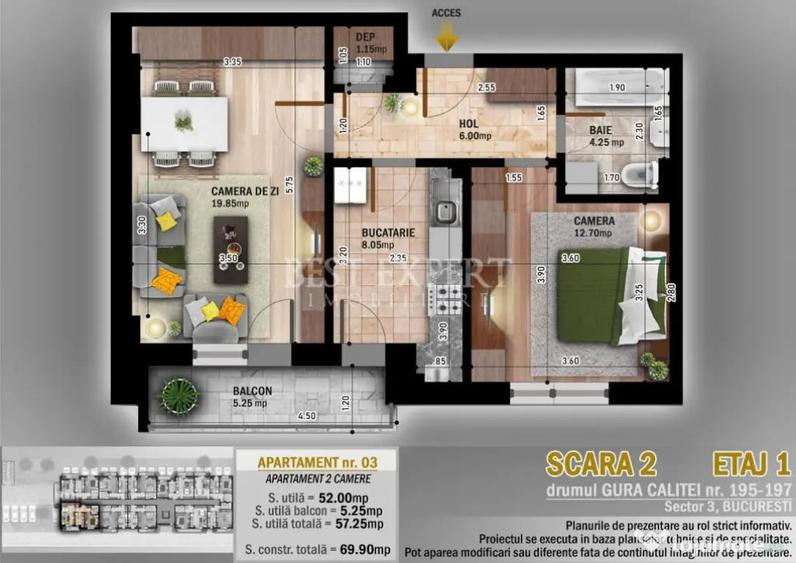 2 Camere cu Parcare Inclusa | Finisaje la alegere - Bucuresti (Bucuresti-Ilfov) - 1