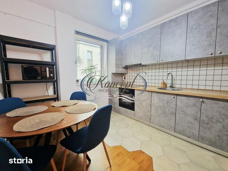 Apartament cu 2 camere semidecomandat, mobilat în Borhanci