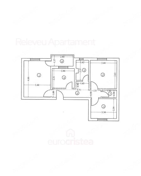 Apartament cu 3 camere decomandat în Central