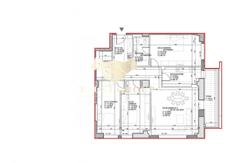 Apartament cu 4 camere decomandat în Șoseaua Nordului