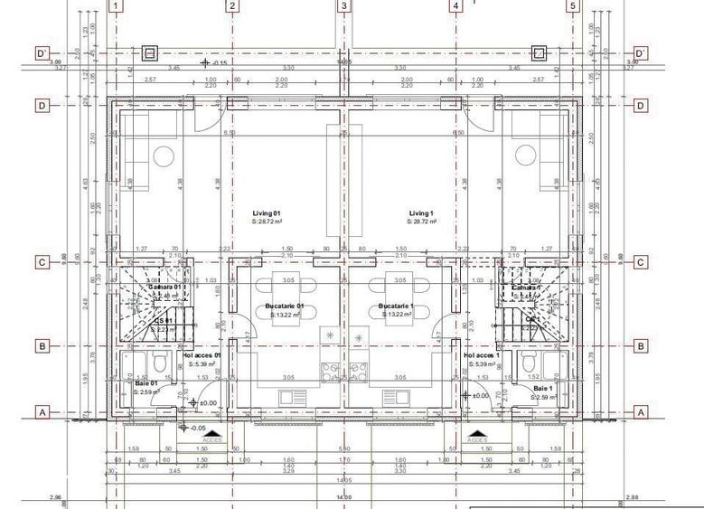 Casă cu 4 camere cu Teren 230 Mp în Central