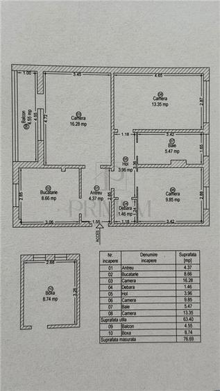 Apartament cu 3 camere decomandat, mobilat în Șagului