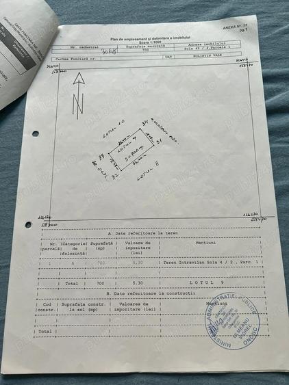 Teren de 700 mp, în Central