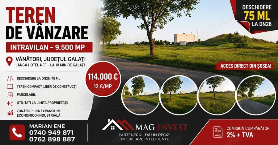 Teren de 9500 mp, în Tulucești