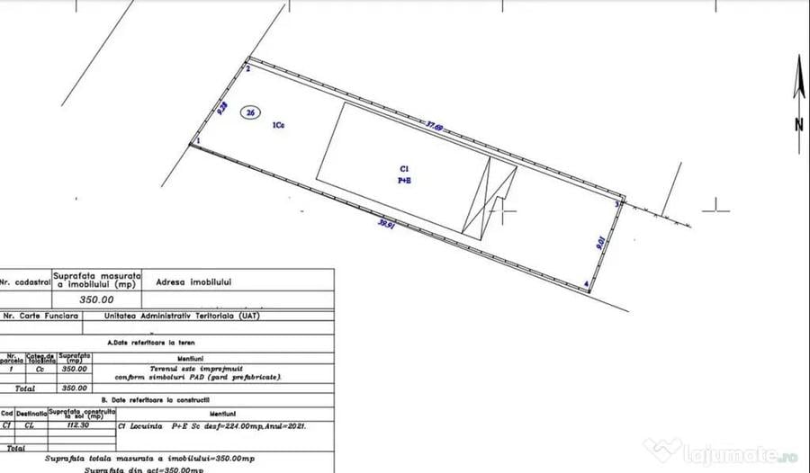 Casă cu 5 camere cu Teren 350 Mp în Strejnicu