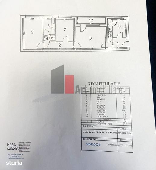 Apartament cu 3 camere în Cișmigiu