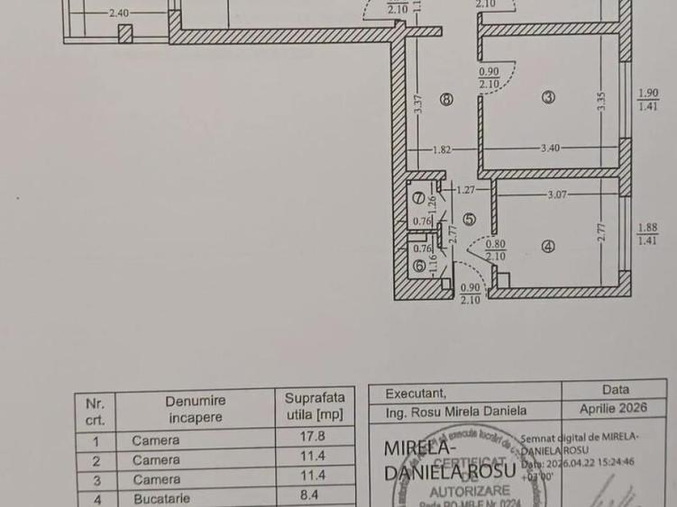 Apartament cu 3 camere în Pantelimon