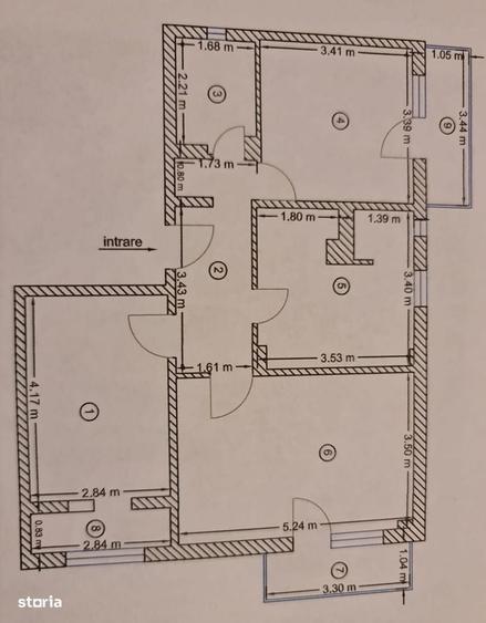 Apartament cu 3 camere în Nord