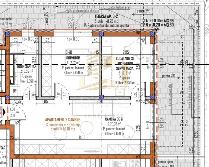 Apartament cu 3 camere semidecomandat în Baciu