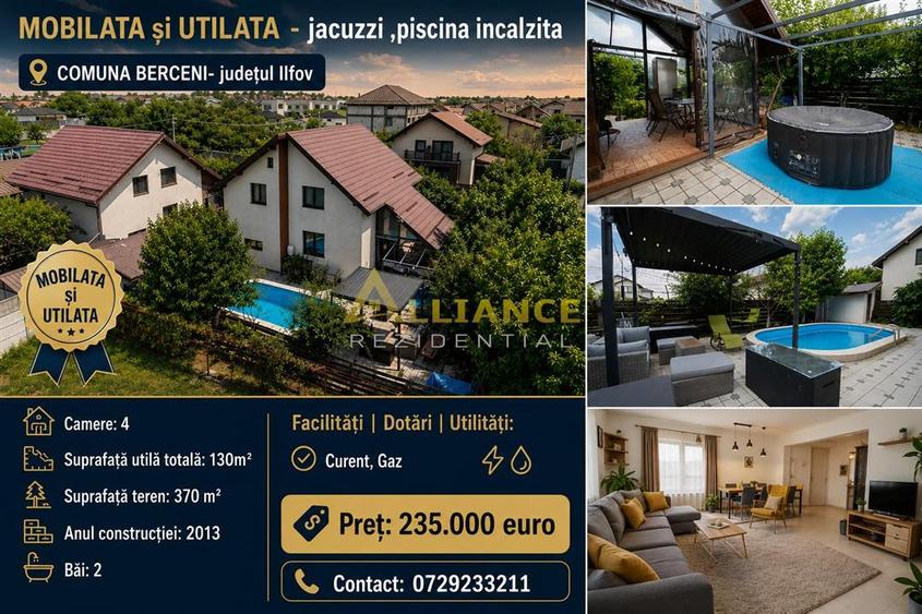 Casă individuală cu 4 camere cu Piscina în Berceni