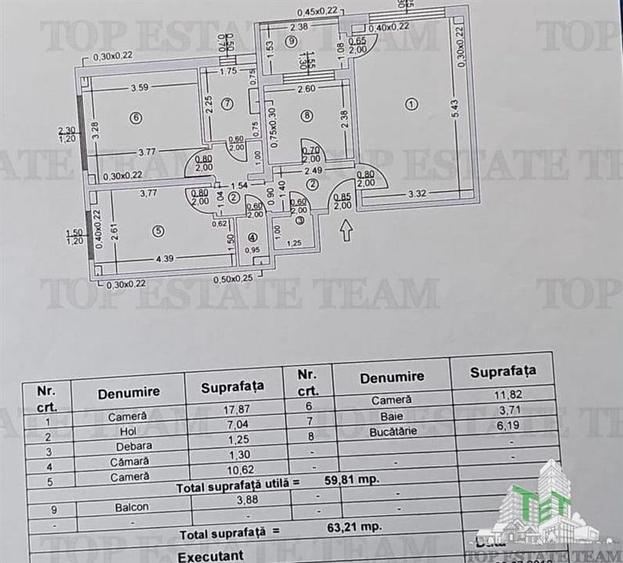 Apartament cu 3 camere decomandat în Lujerului
