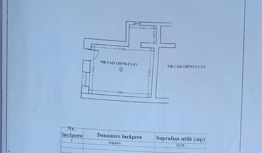 Spațiu comercial, de 23 mp, în Central