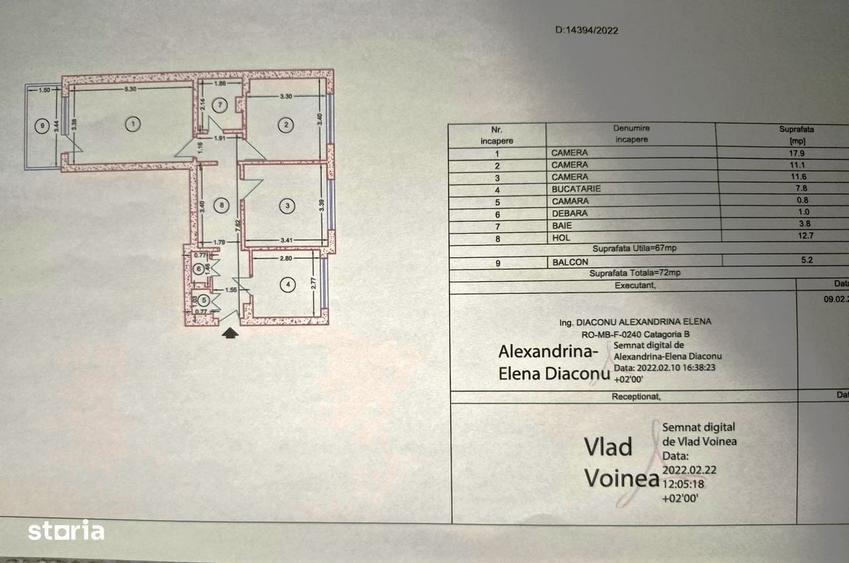 Apartament cu 3 camere decomandat în Nicolae Grigorescu
