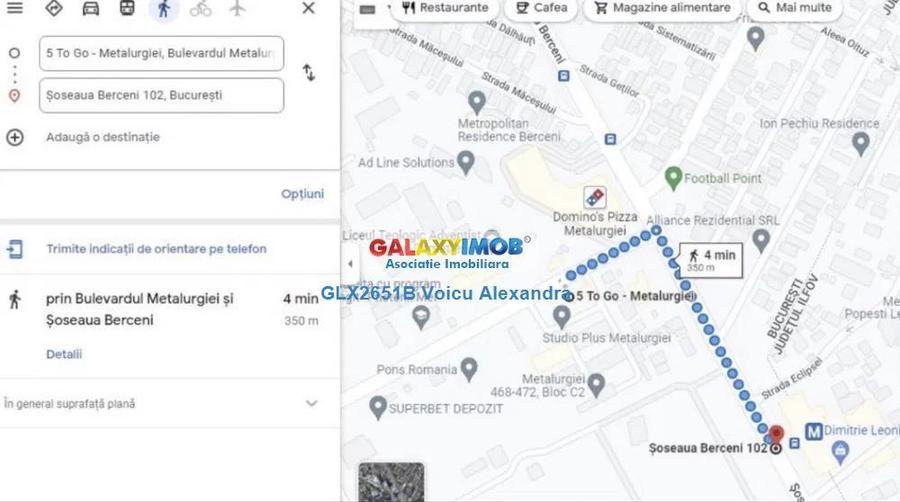 Garsonieră decomandată, mobilată în Berceni