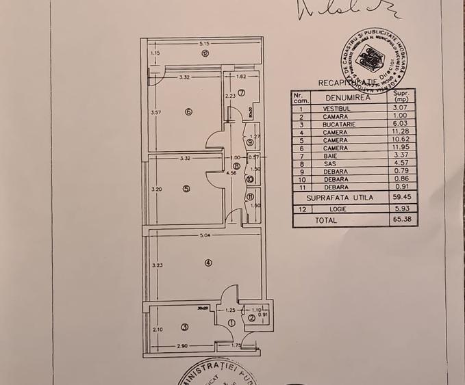 Apartament cu 3 camere semidecomandat în Iancului