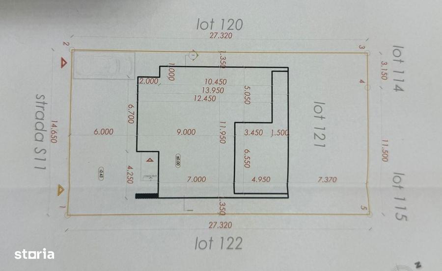 Casă cu 3 camere în Central