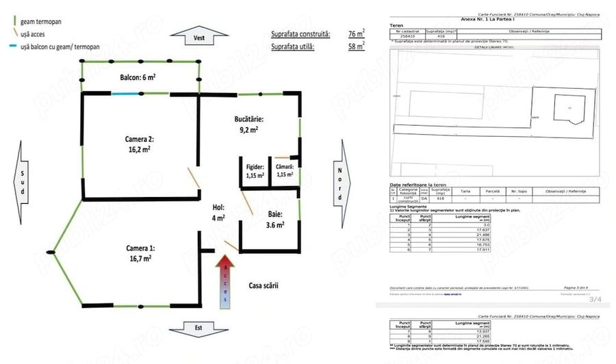 Apartament cu 2 camere decomandat în Bulgaria