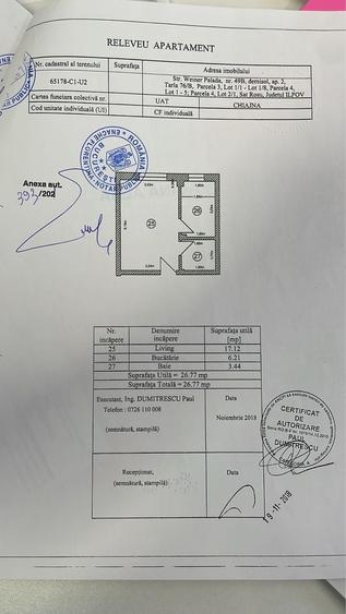 Garsonieră decomandată în Central