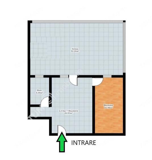 Apartament cu 2 camere decomandat în Central