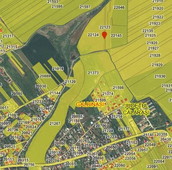 Teren agricol extravilan de 2000 mp, în Gălbinași