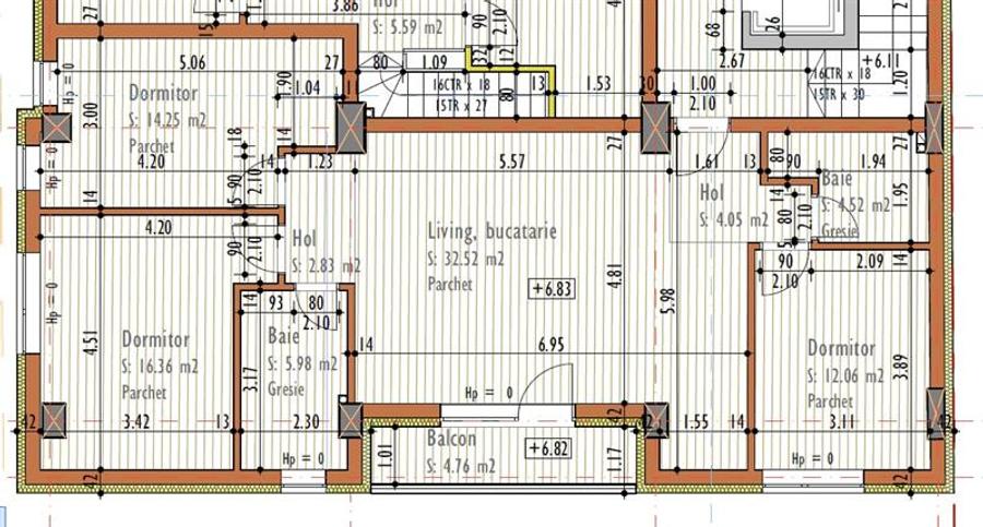 Apartament cu 4 camere semidecomandat în Mărăști