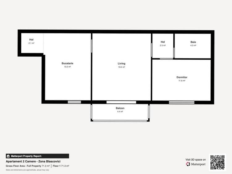 Apartament cu 2 camere semidecomandat în Blașcovici