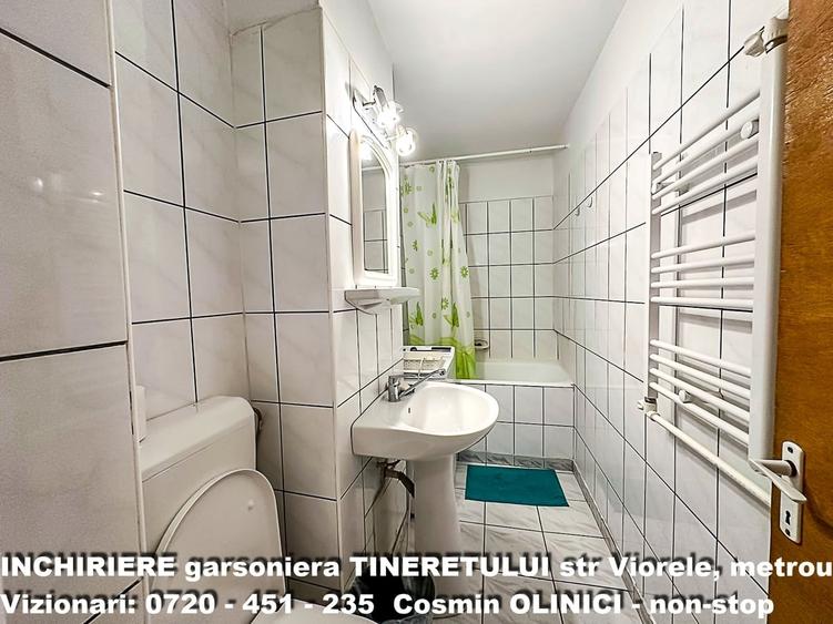 Garsonieră decomandată, mobilată în Tineretului