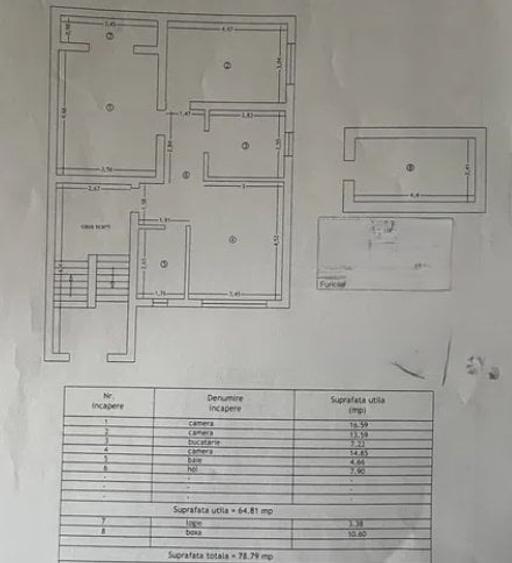 Apartament cu 3 camere decomandat, mobilat în Popas Păcurari